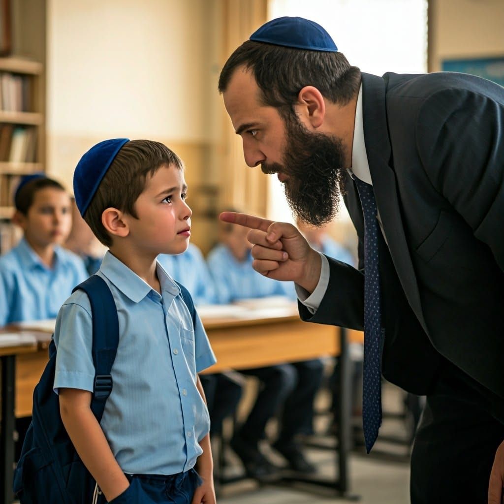 Emotional Classroom Scene in Cinematic Style