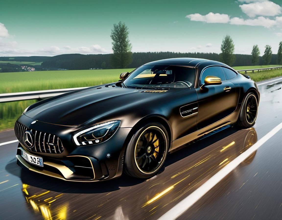 Mercedes AMG GT Drifting in Germany: Cinematic Car Photograp...