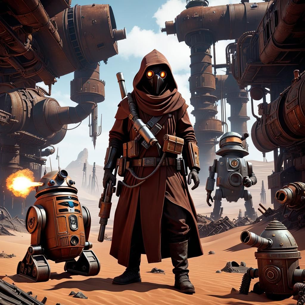 Jawa Scavenger in Post-Apocalyptic World