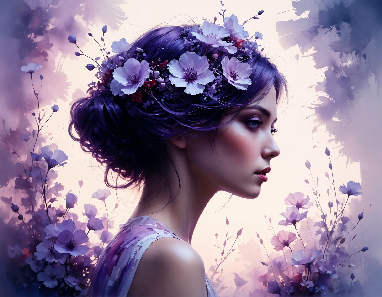 Vibrant Nocturnal Blooms in Soft Purple Hues