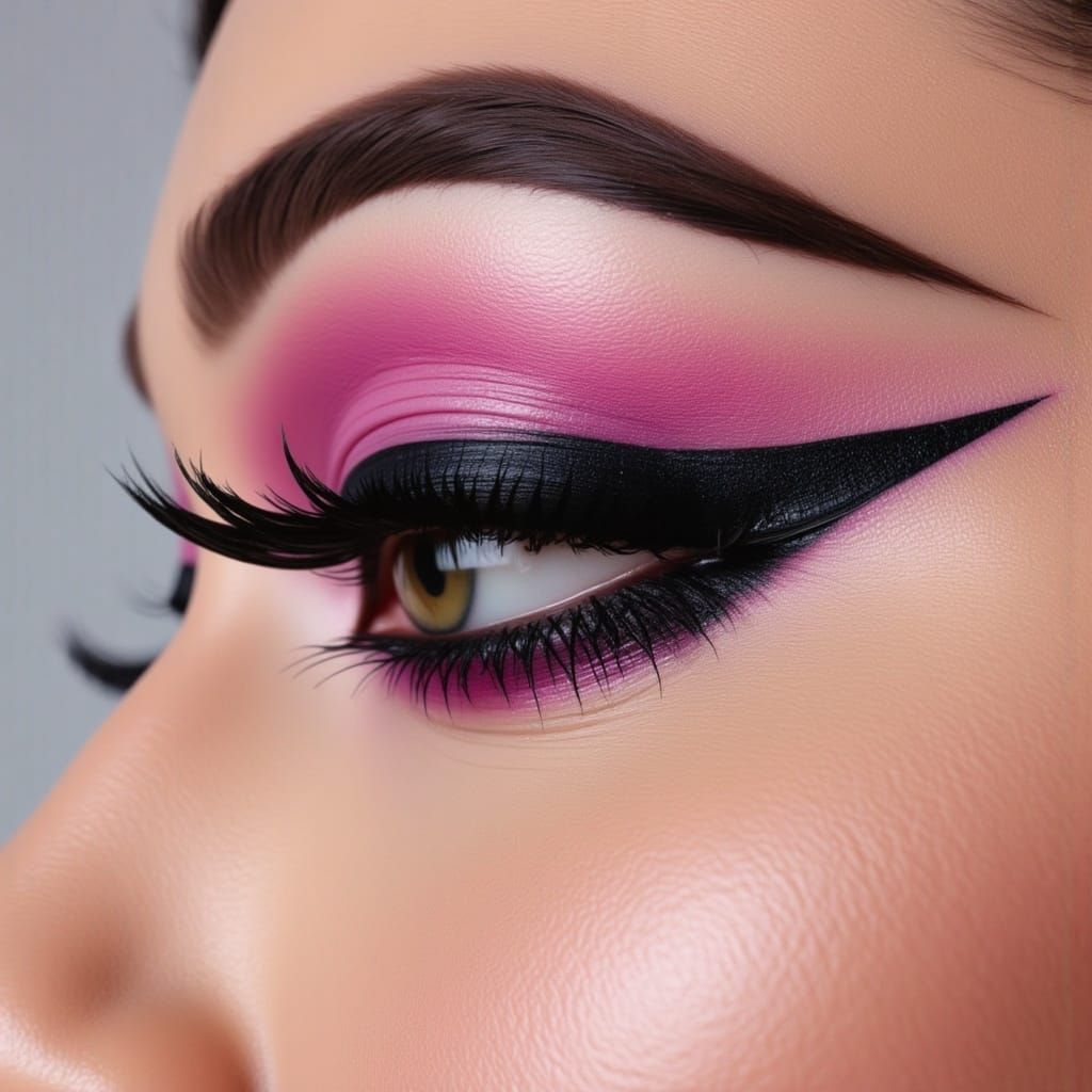 Dramatic Eyeliner Art in Vibrant Colors