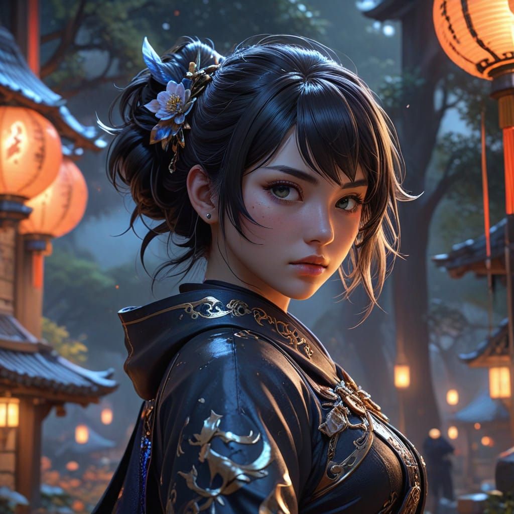 Surreal Anime Art Landscape in Vibrant 3D