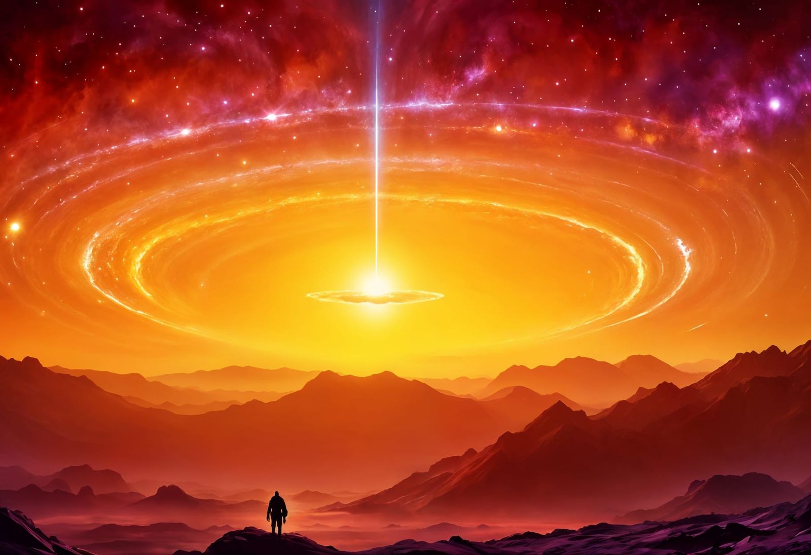 Epic Panoramic Sci-Fi Space Landscape