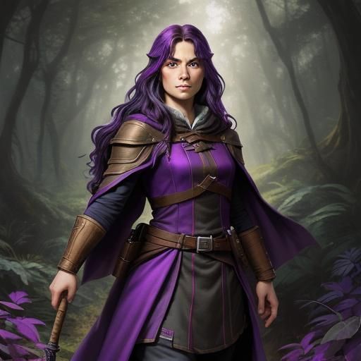 Halfling Ranger in Forest: Comic Book Art