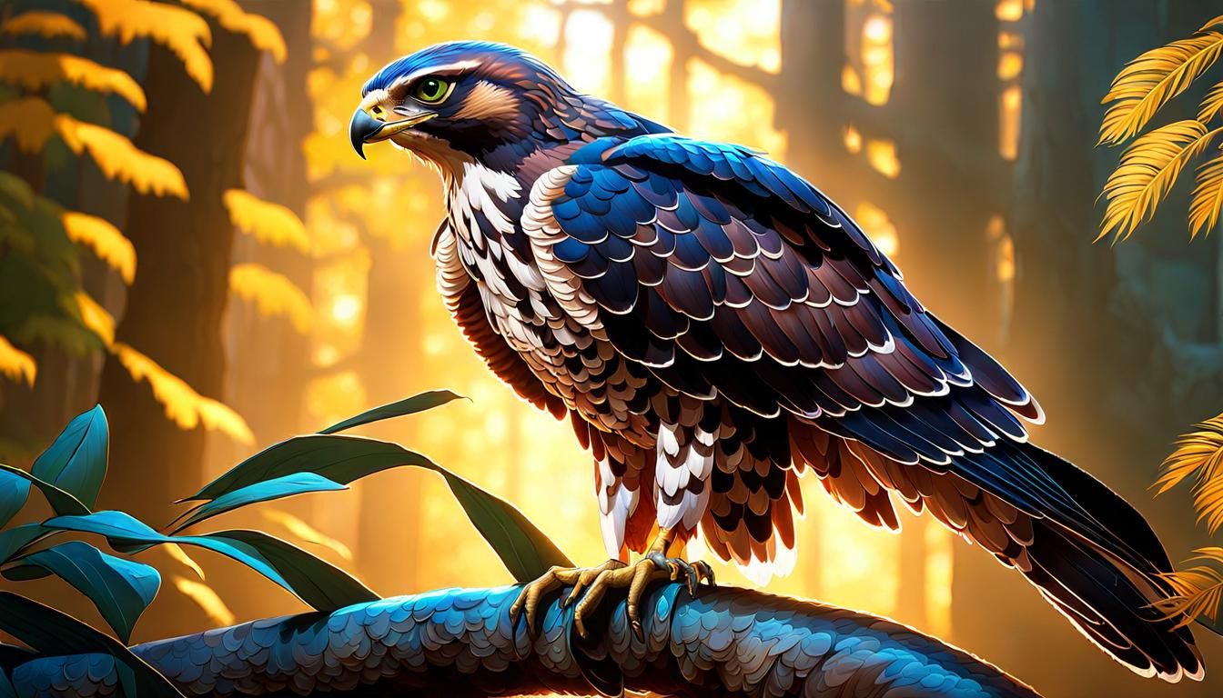 Broad-winged Hawk Portrait in Gorgeous Sanctuary