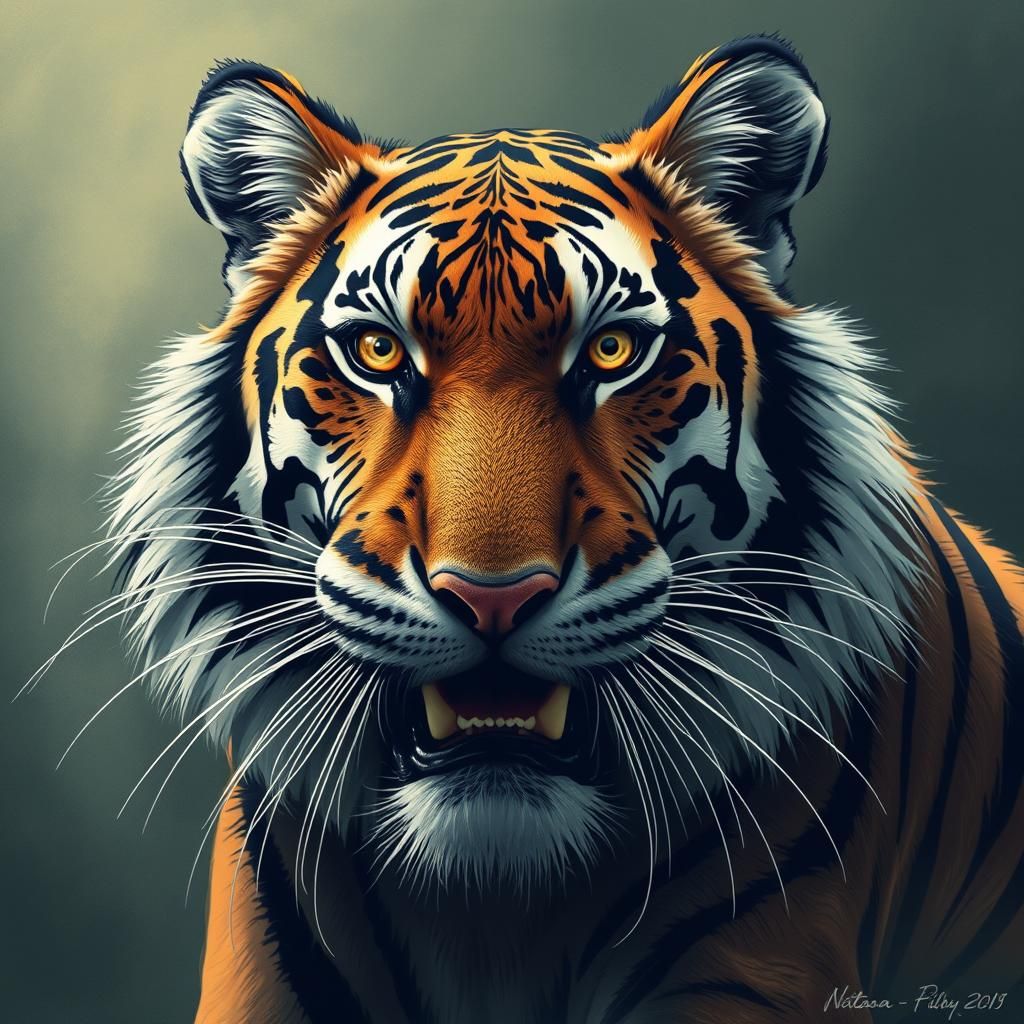 Aztec Tiger: A Fusion of Wildlife and Ancient Art