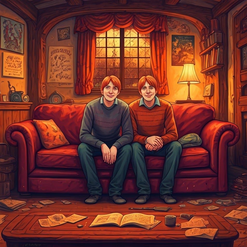 The weasley twins at home