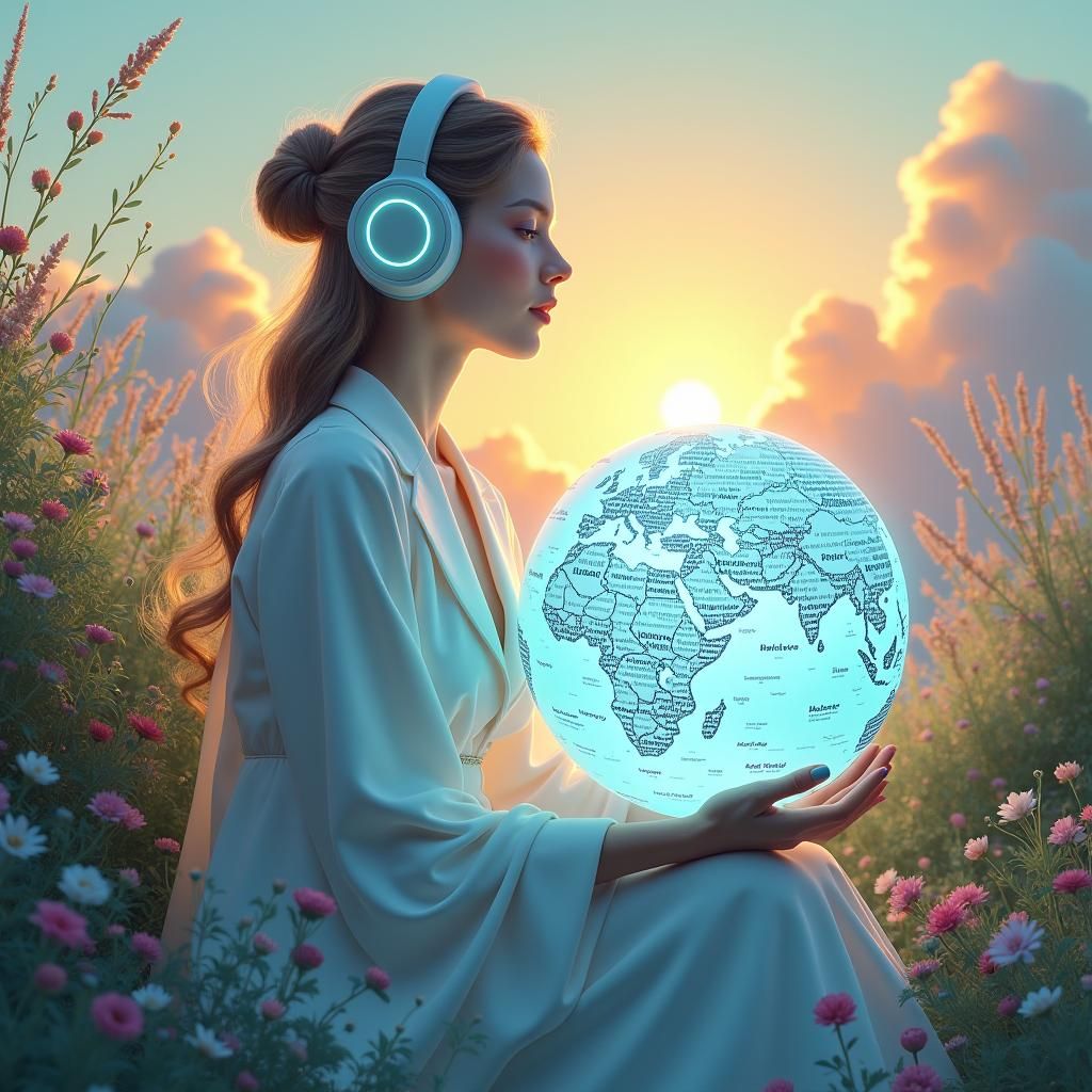 Dreamy English Learning Concept Art in 8K