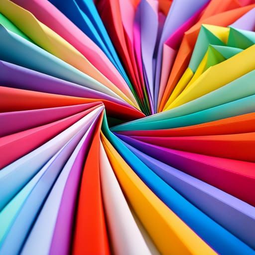 Geometric Origami Papercraft in Soft Focus