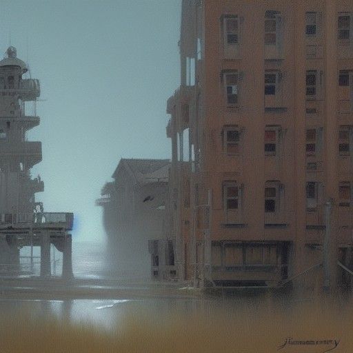 Eerie Horror Painting by James Gurney