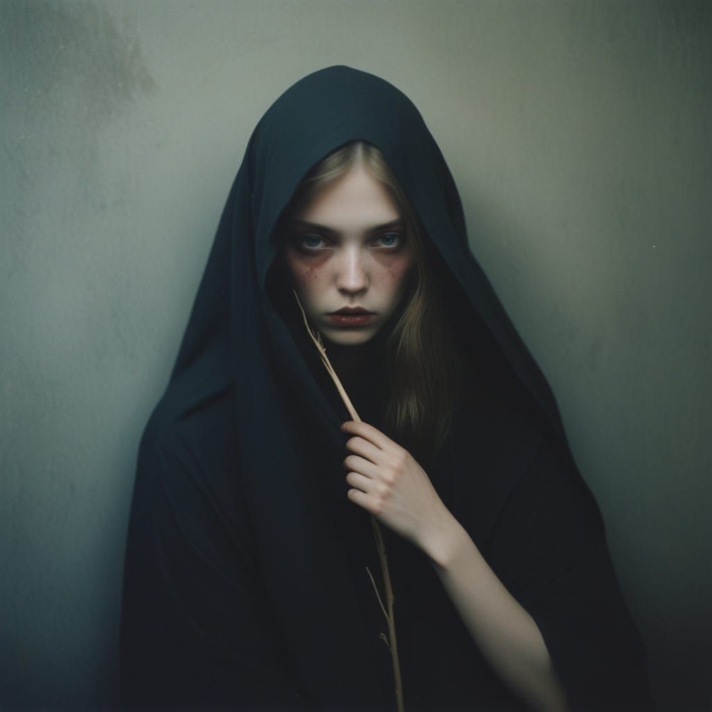 Eerie Portrait in Grimdark Style