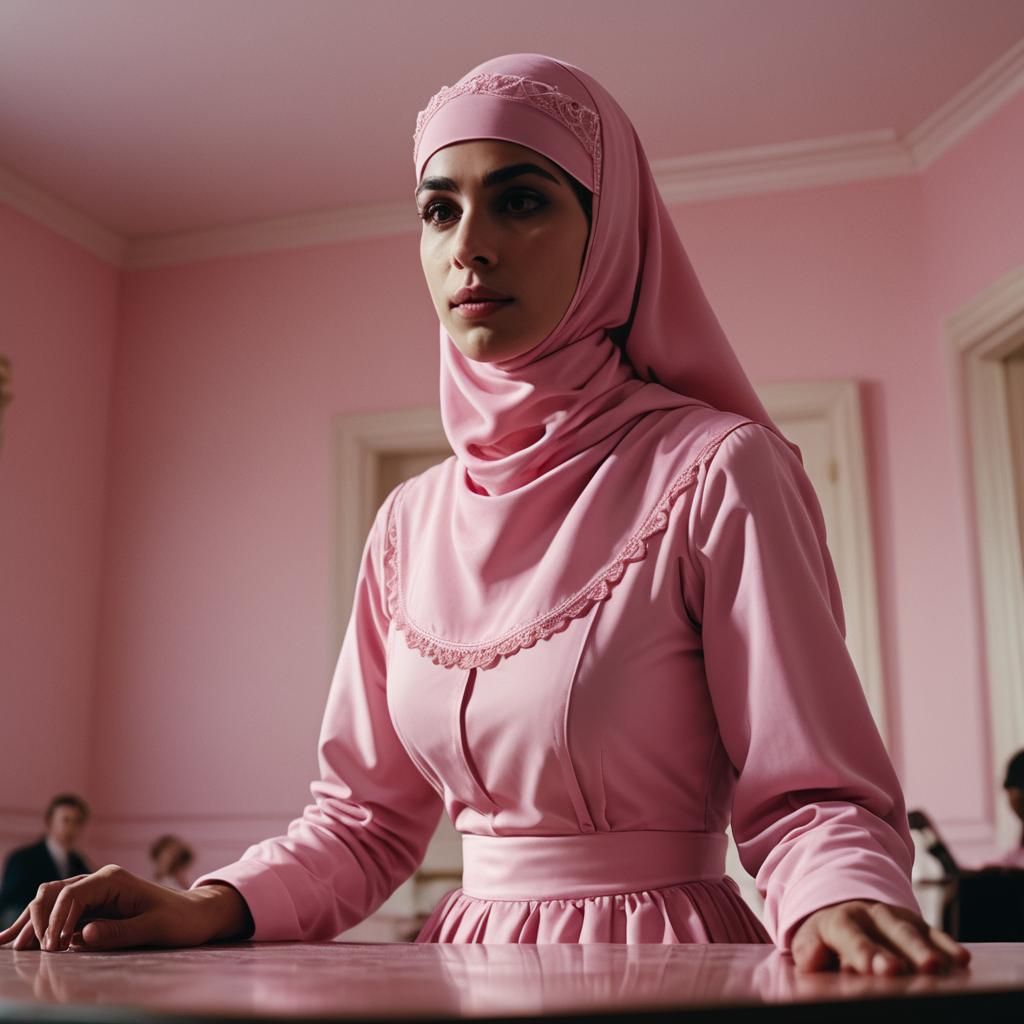 Sissy Maid in Niqab: Cinematic Film Still