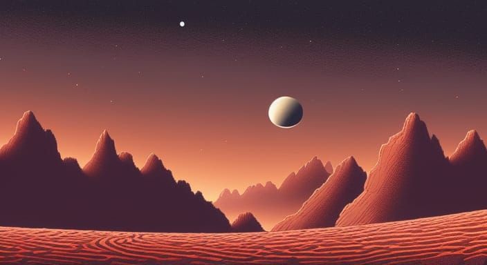 Walking in the cold desert of Proxima Centauri b, we gaze up...