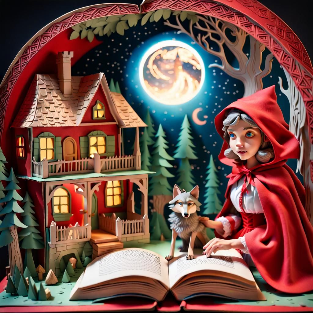 Magical 3D Pop-Up Book Scene