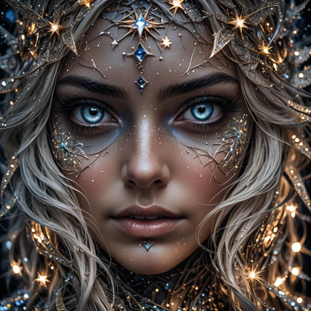 Hyperrealistic Starlight Portrait in Cinematic HDR
