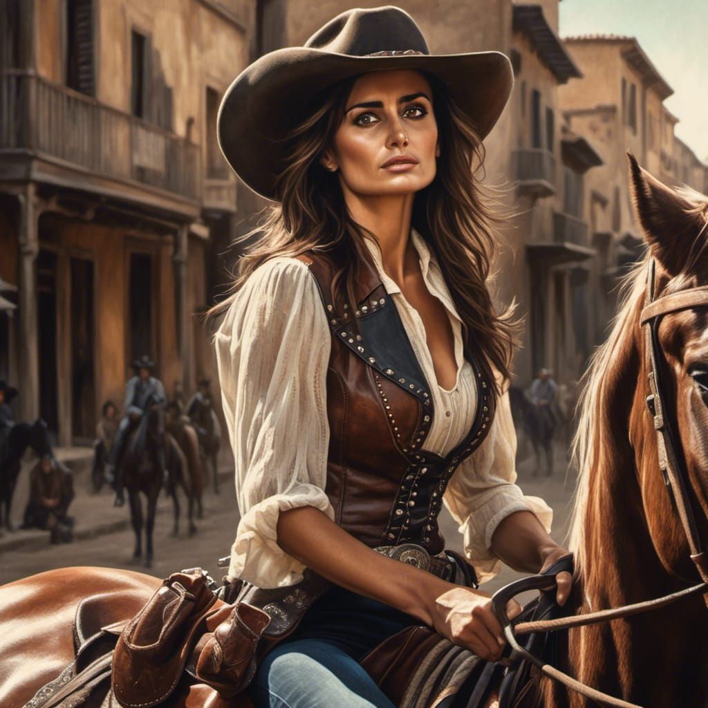 Penelope Cruz as Gunfighter in Spaghetti Western