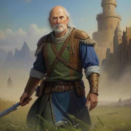 Classic RPG Scene as Oil Painting