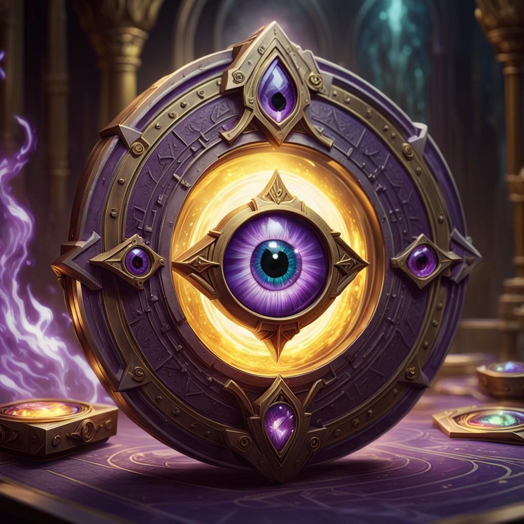 Glowing Magical Amulet in Dark Fantasy Style