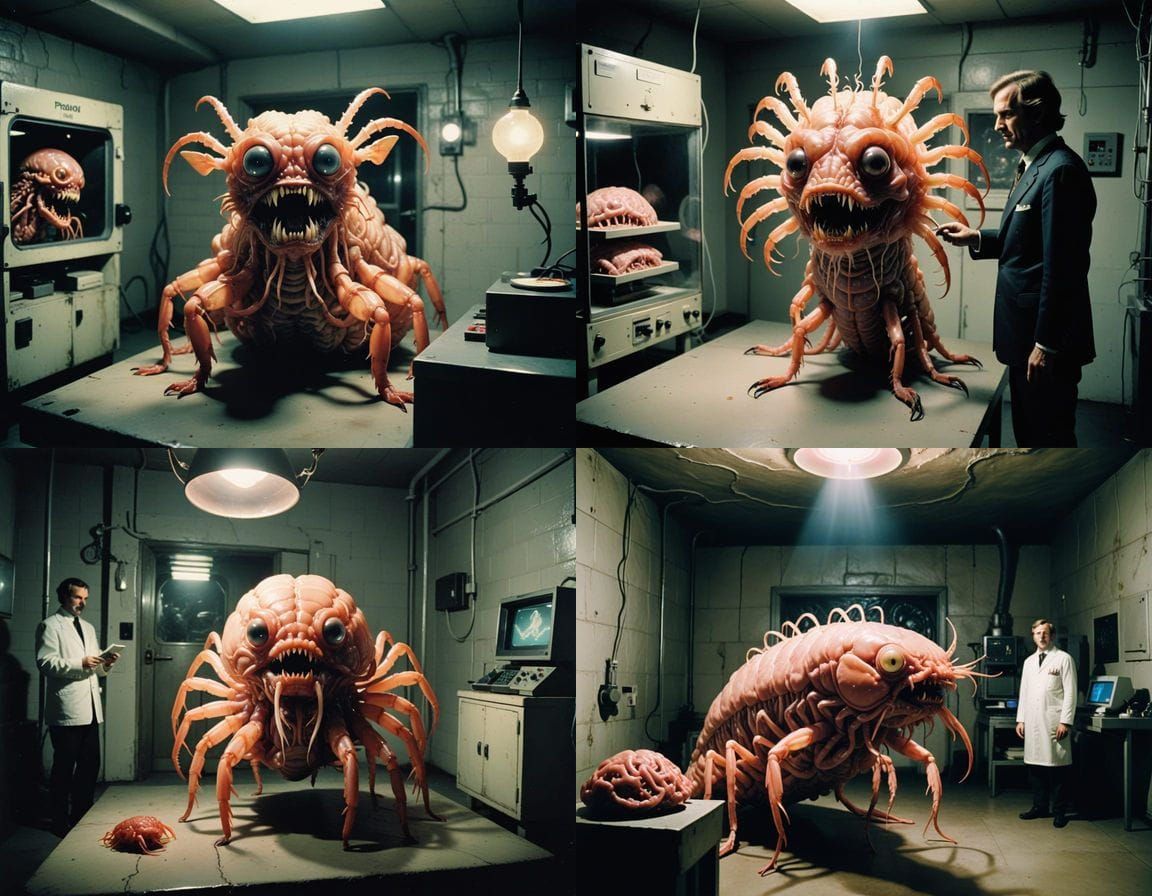 Mutated Homunculus Prawn Dog Confronts Meat Brain in Dark La...