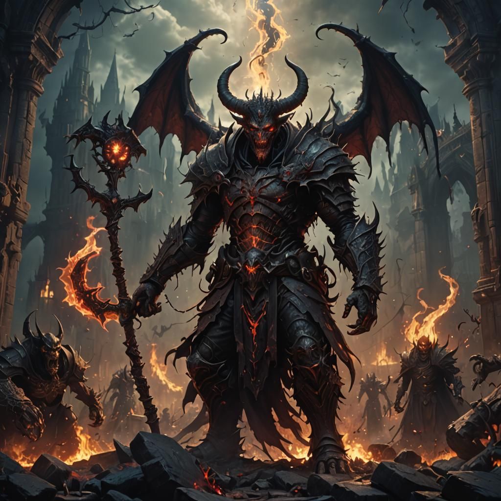 Demonic Souls Matte Painting with Intricate Details