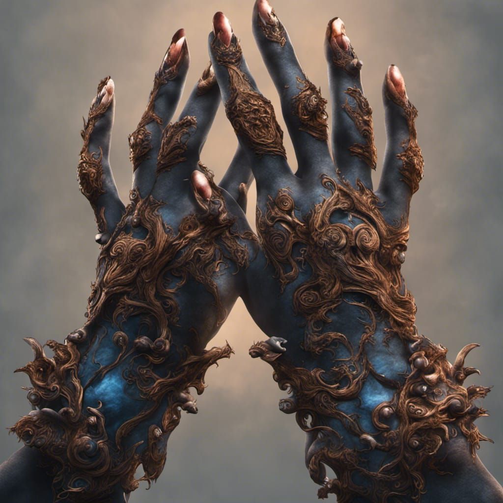 Beautiful Hands in Detailed Matte Painting