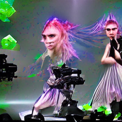 Futuristic Alien Fairy Portrait in 3D