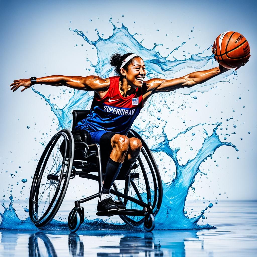 Wheelchair Basketball Champions: Splash Art Celebration