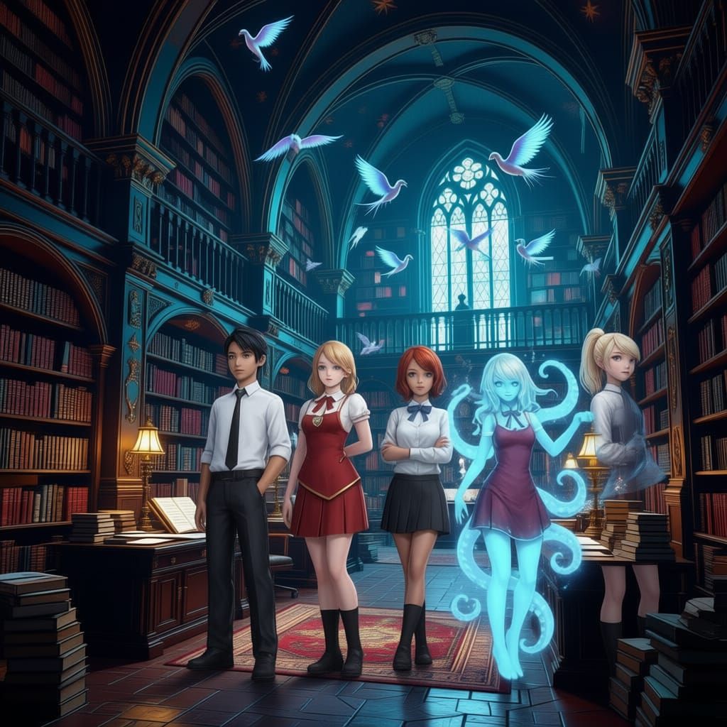 Students Explore A Magical Library