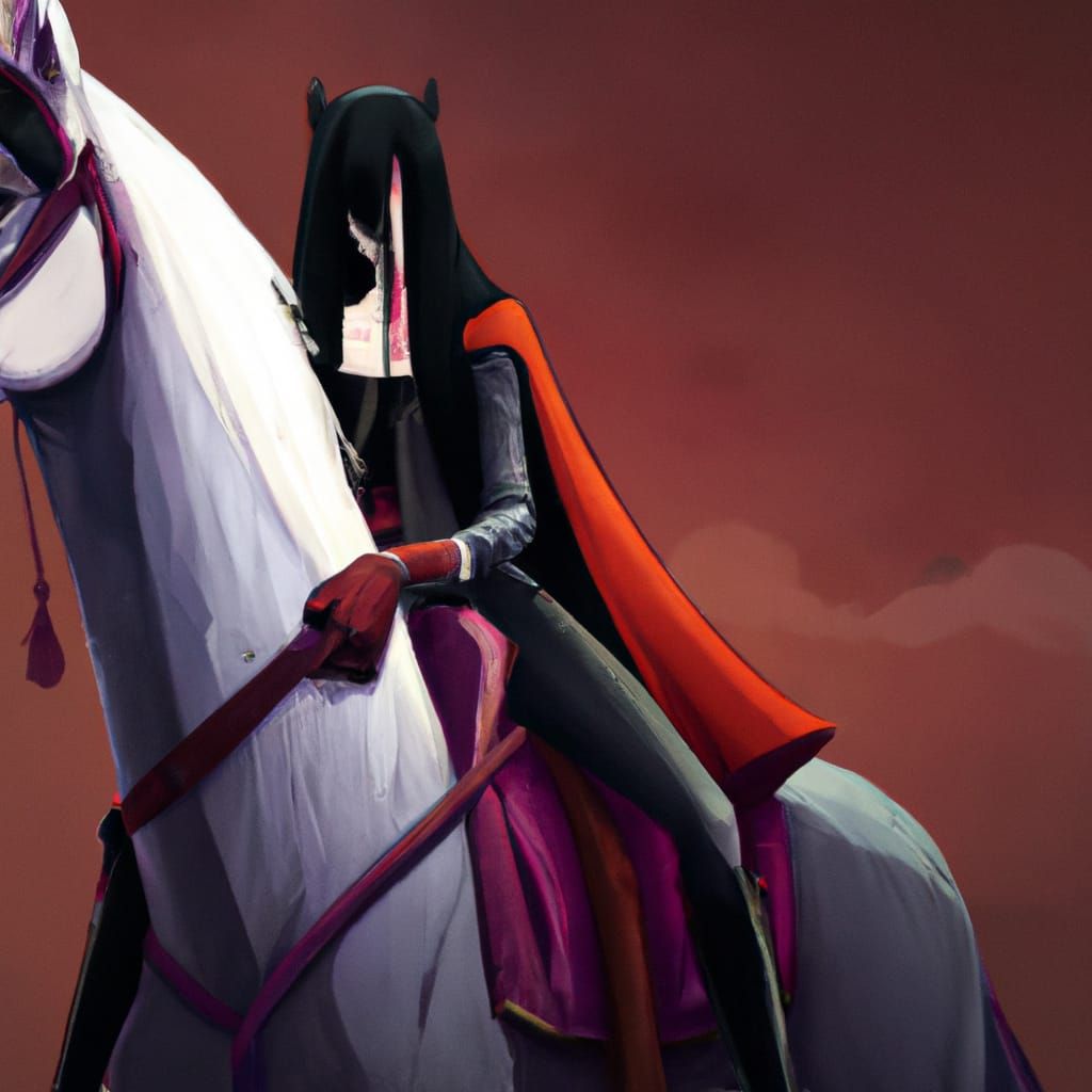 Marceline as Headless Horseman: Photorealistic Painting