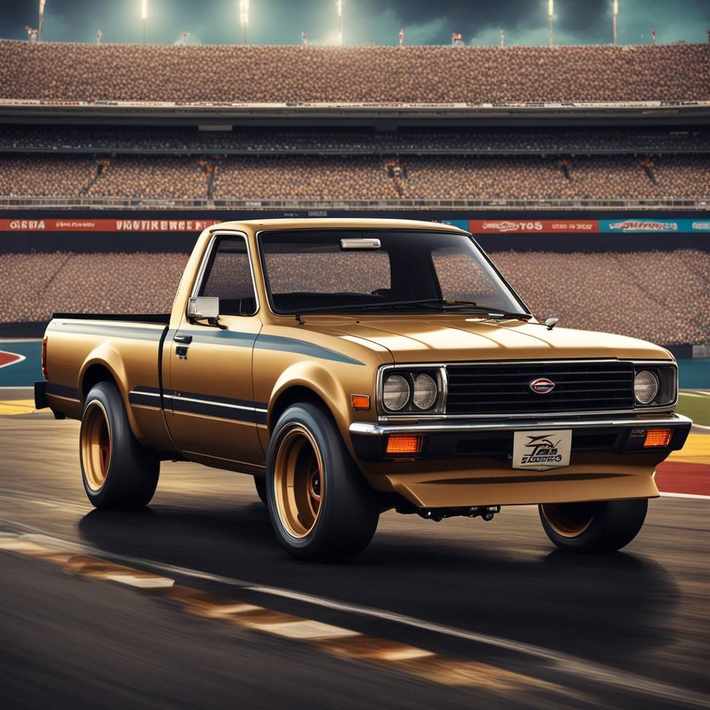 Tan Datsun S-10 Pick-Up at Texas Motor Speedway