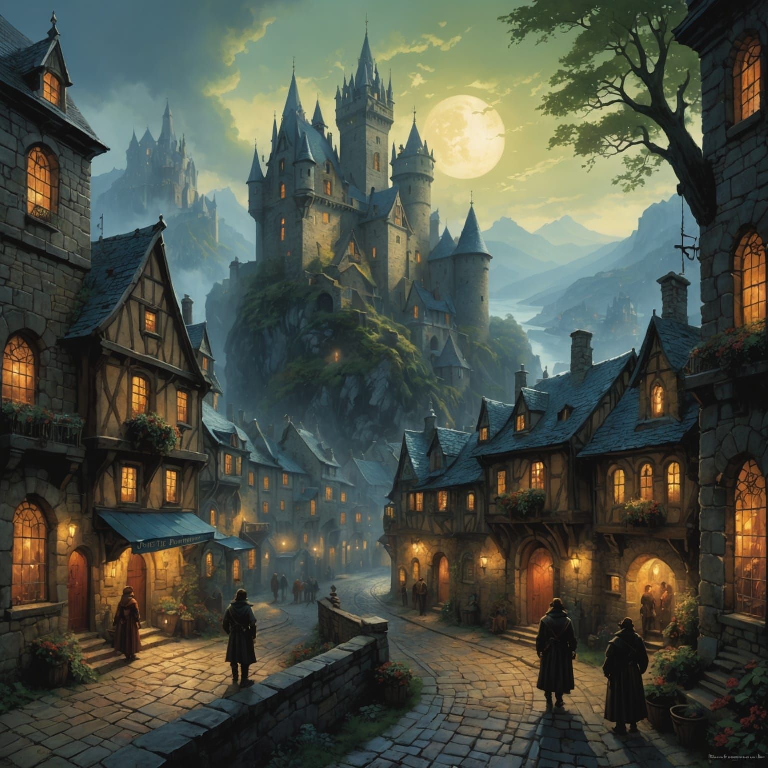 Grimdark Landscape in Contrasting Styles