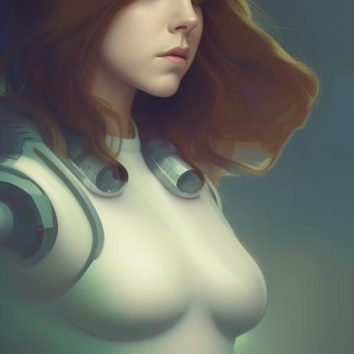 Hyperdetailed Robot Portrait in Digital Art Style