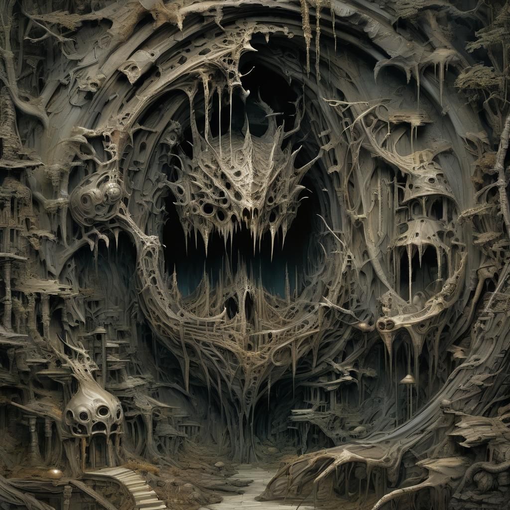 Grimdark Fantasy Art: Organic Gothic Creatures