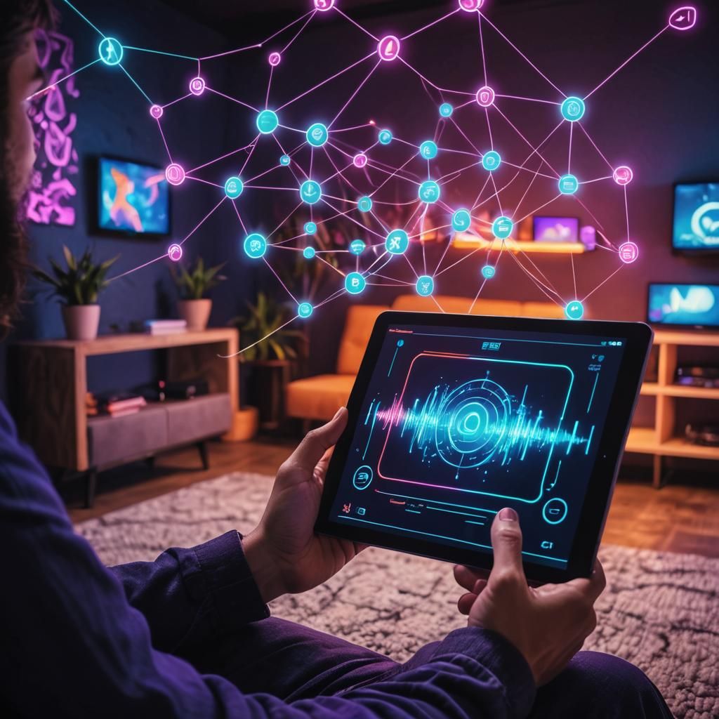 Futuristic Network Illustration of Fast Internet Connection