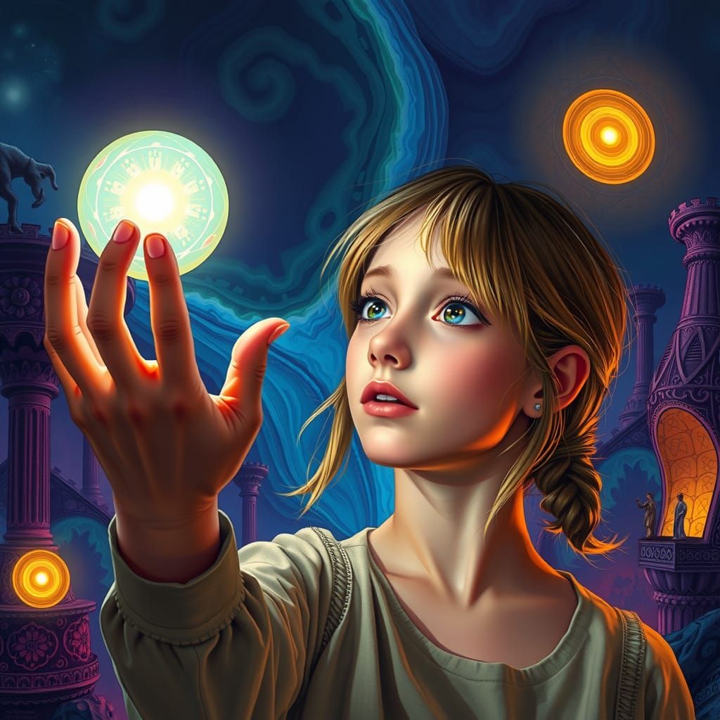 Becky Reaches for Ethereal Glowing Orb