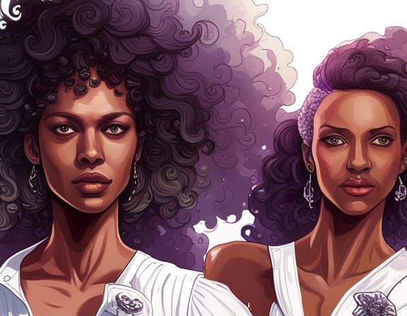 Afro Goth Woman Portrait in Cemetery