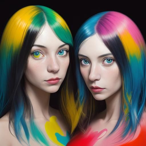 Polychromatic girls