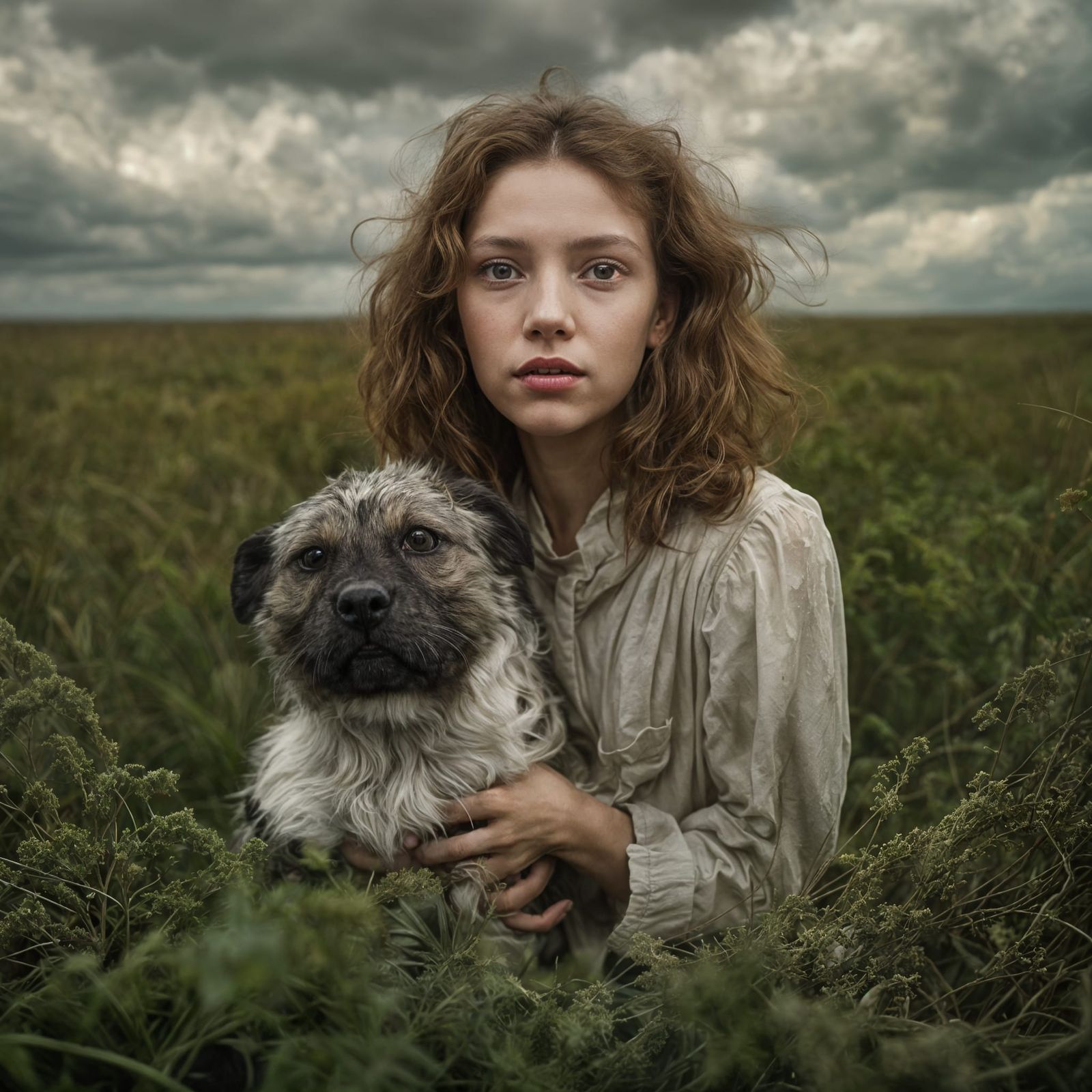 Happy Alien People and Pets in Photorealistic Style