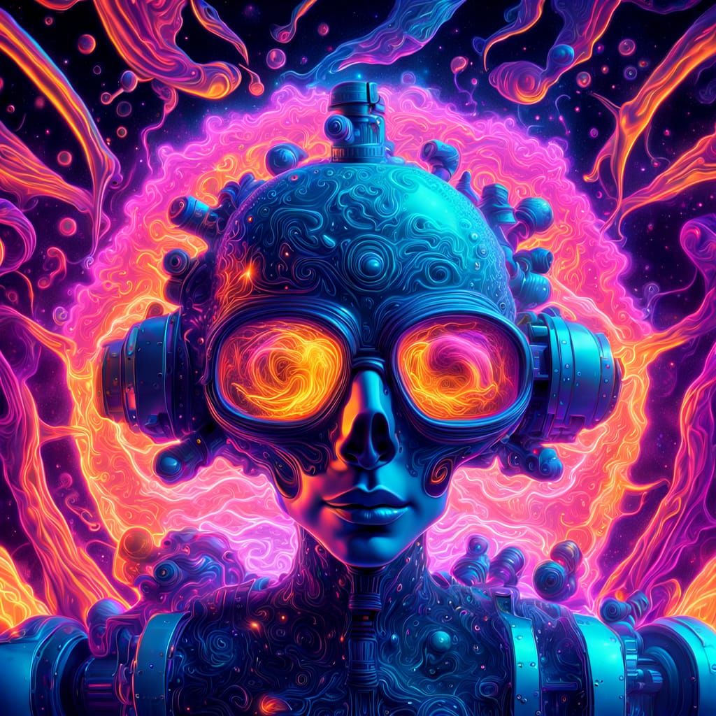 Cosmic Think Tank in Surreal Style