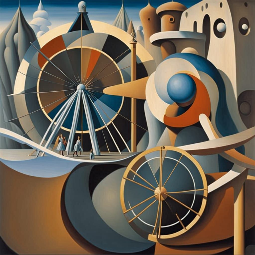 Abstract amusement park