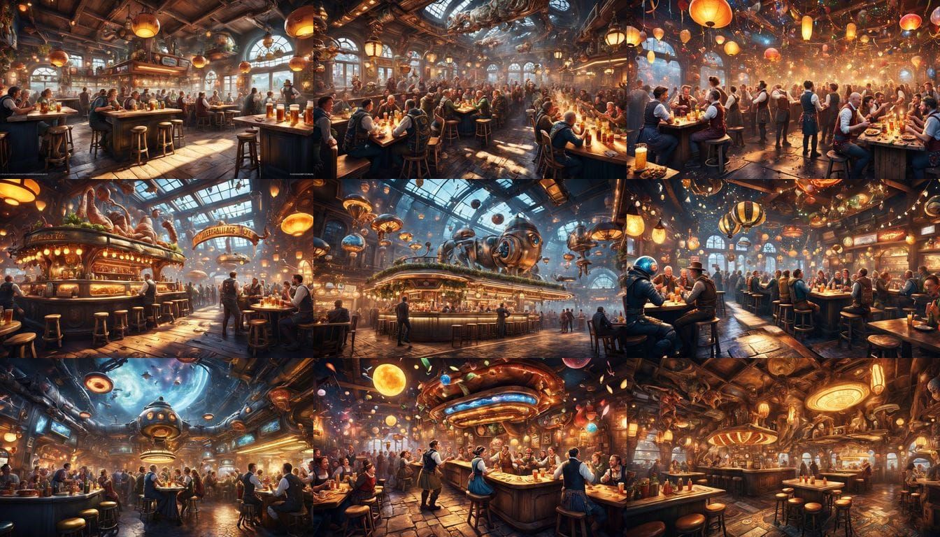 Intergalactic New Year's Party in Bavarian Alien Style