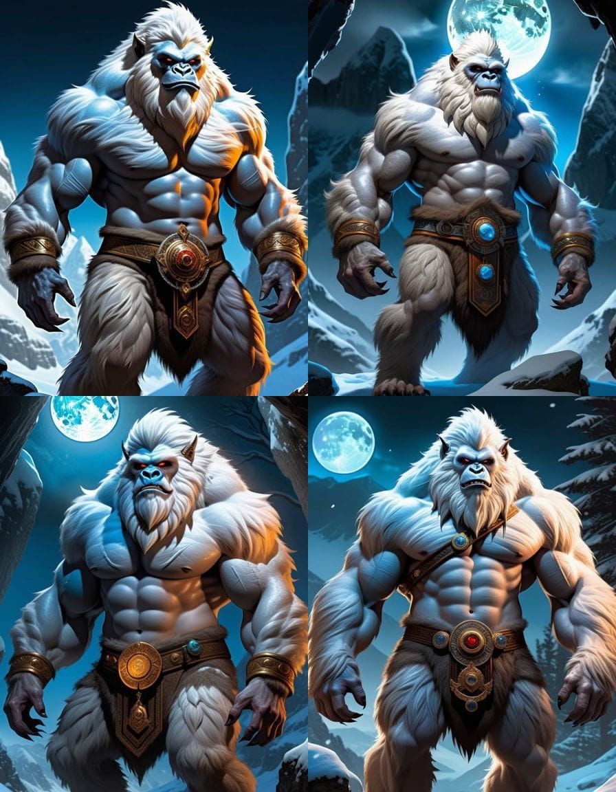 Vibrant Mystic Yeti Concept Art