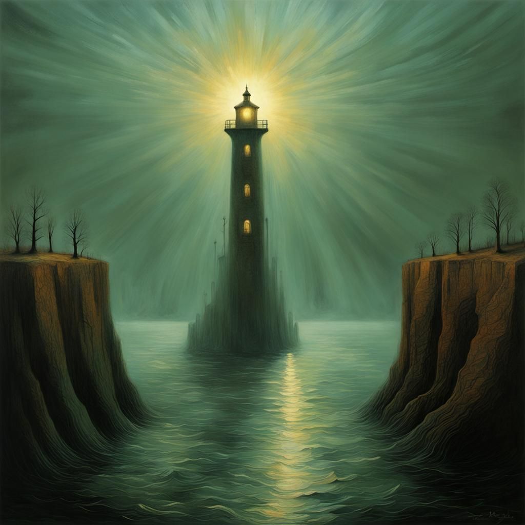 Frankfort Lighthouse in Beksinski Style