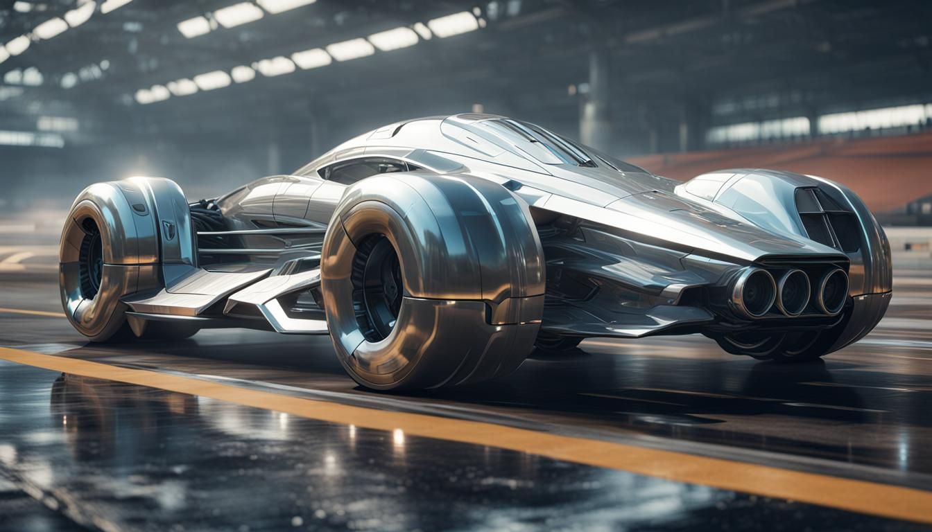 Futuristic Hi-Speed Car in 3D Game Cinematic Style
