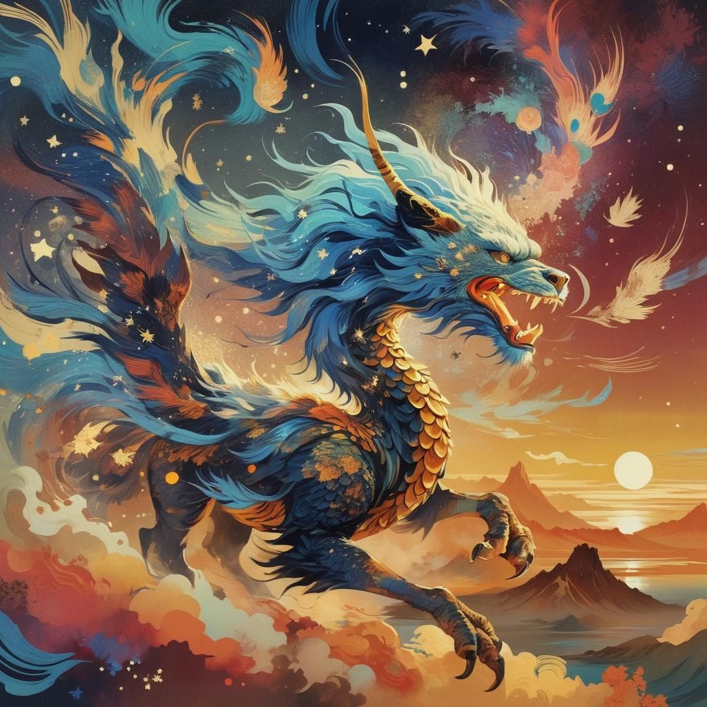 Hypermaximalist Starry Sky with Astral Patterns