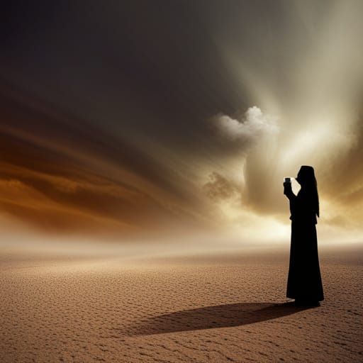 Apocalyptic Hot Chocolate Shower in the Desert