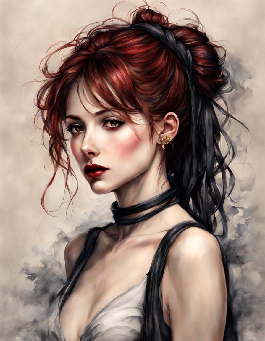 Tolkienesque Woman in Brian Froud Artstyle