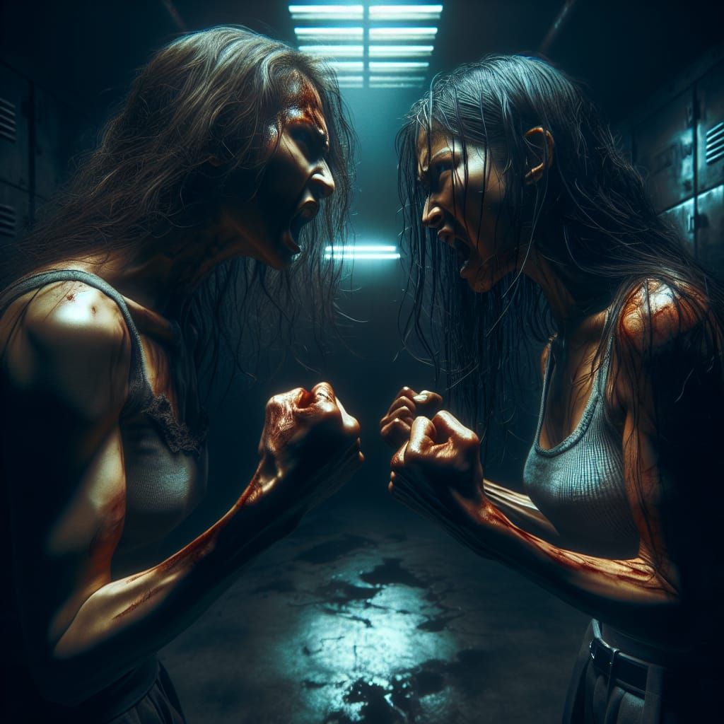 Intense Confrontation: Emotional Turmoil in Confined Space