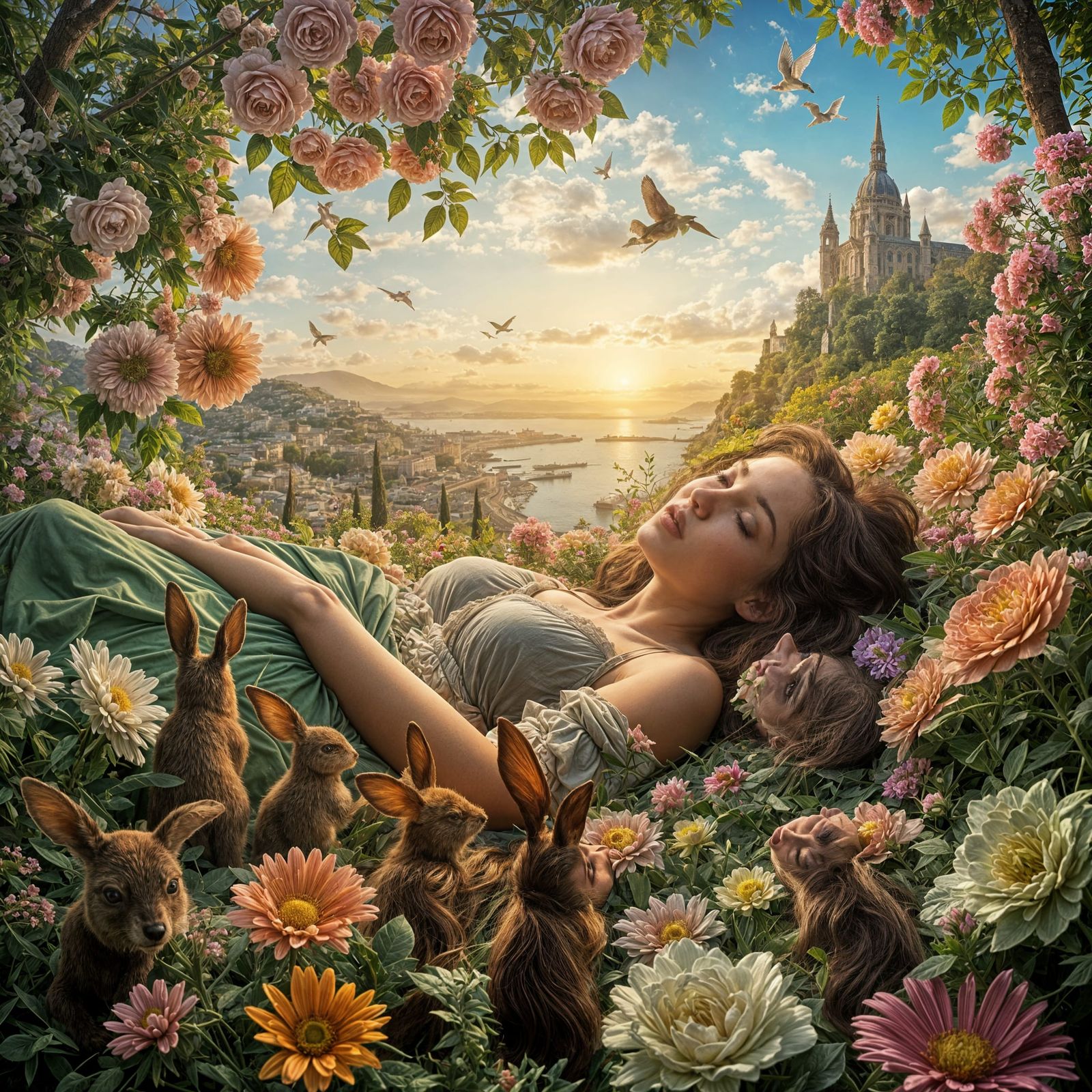 A Pre Raphaelite Dreamer Surrounded by Woodland Whimsy