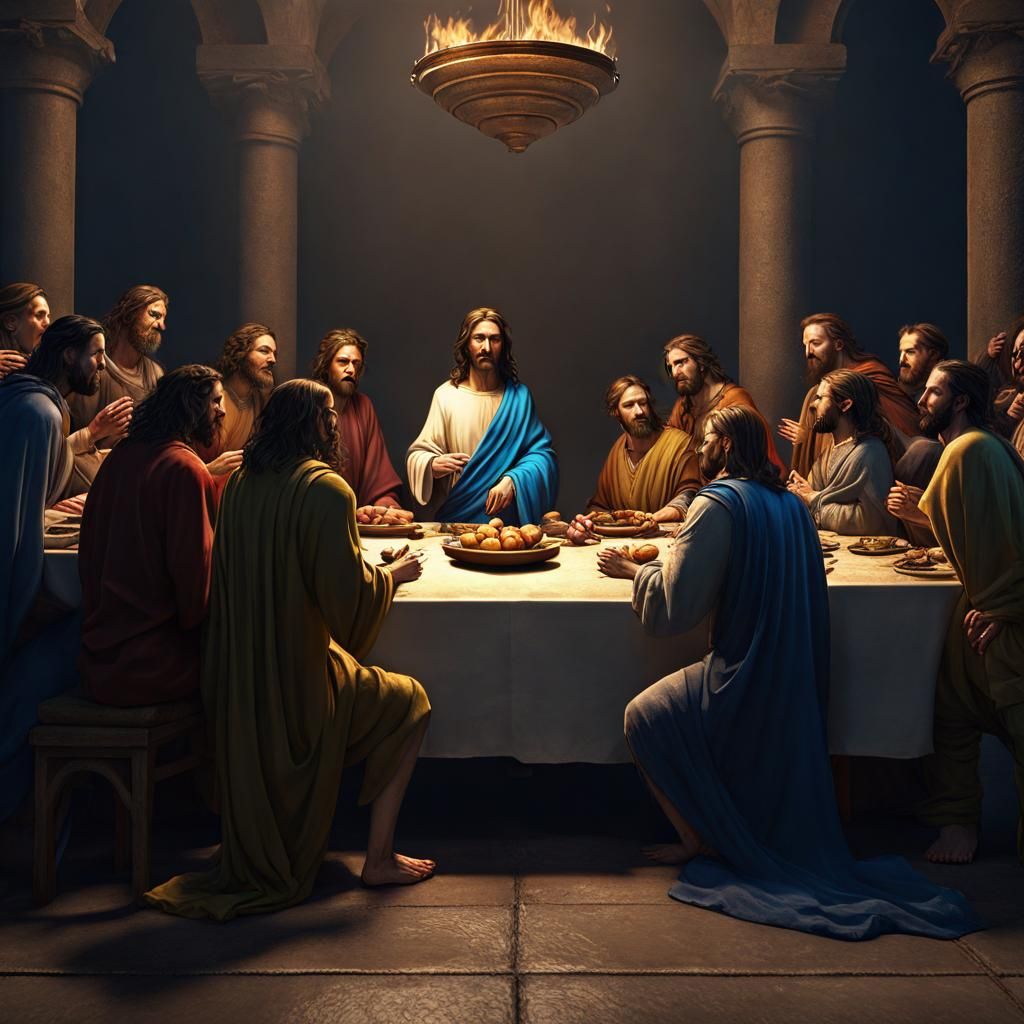 Detailed Matte Painting of the Last Supper